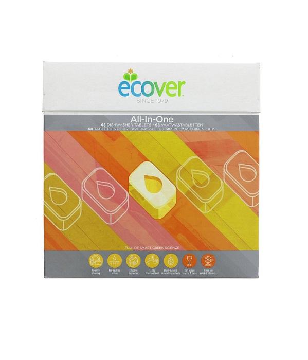 Средства для посудомоечной машины Экологичные таблетки Ecover All in One, 68 шт