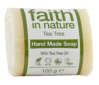 Антибактериальное мыло ручной работы Faith in nature 100г с маслом Чайного Дерева